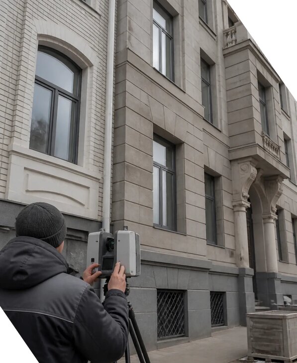 Лазерное сканирование фасадов зданий для обследования в Йошкаре-Ола
